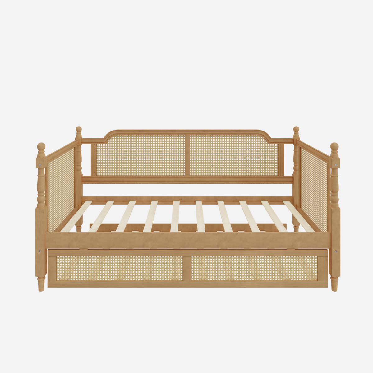 Bayou Breeze Traditional Style Rattan Twin Size Daybed with Twin Size Trundle Wayfair